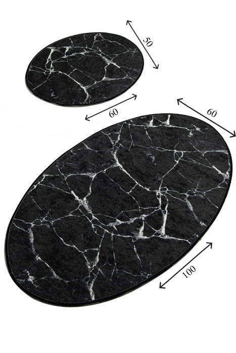 Mijölnir Juego de Alfombras de Baño Marble Djt Multicolor